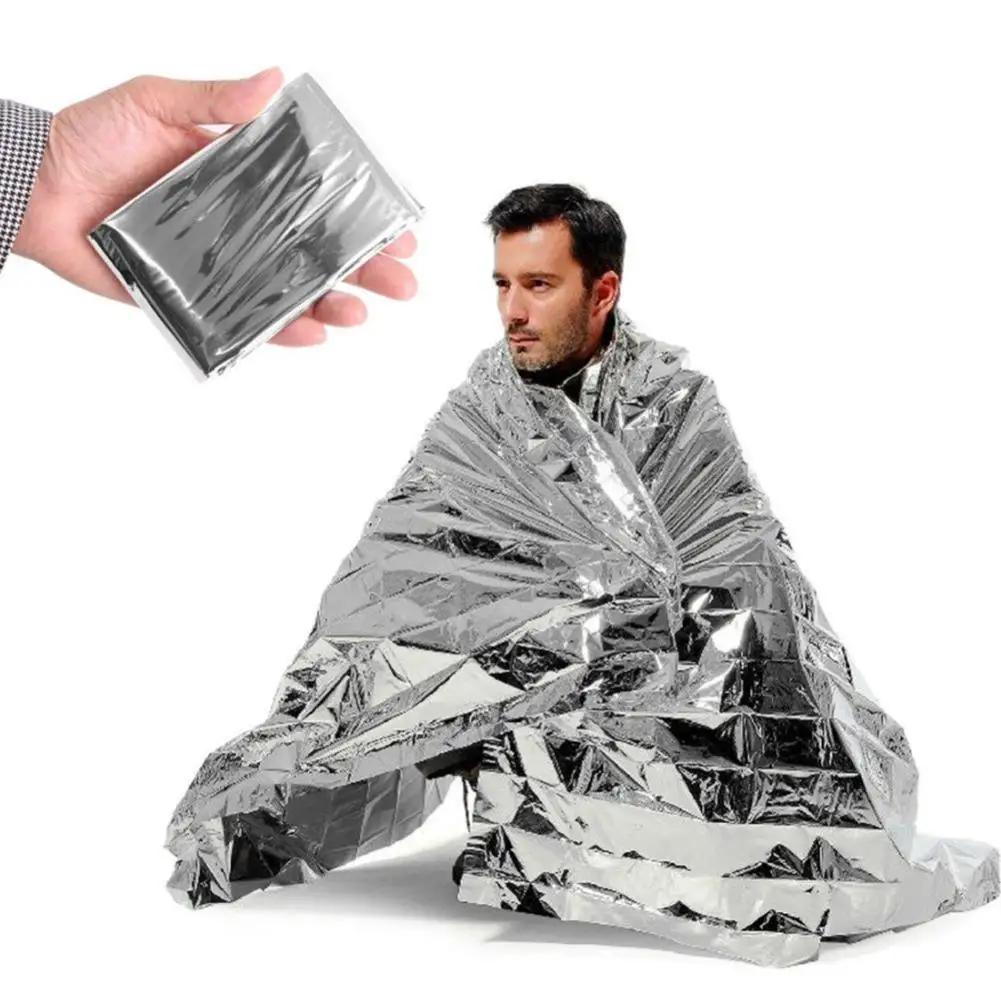 1-10PCS Emergency Windproof Waterproof Foil Thermal Blanket Outdoor Survival First Aid Military Rescue Camping Kit