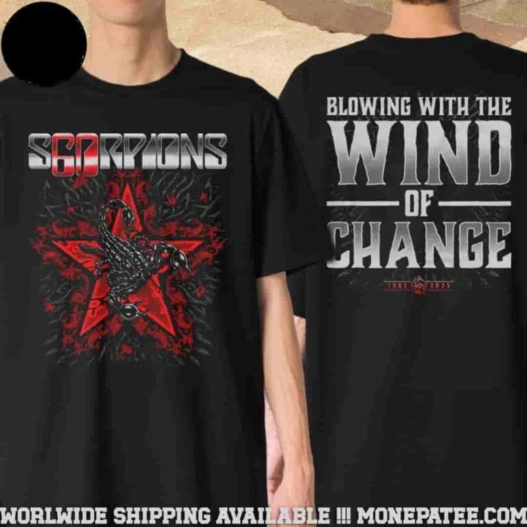 Scorpions Европейский тур 2025 Празднование 60 лет Рока Мерч Футболка Унисекс Футболка L