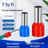 VE1008 European Tubular Terminal: Pre-insulated Copper Brass Crimp Sleeve Lug for Wiring