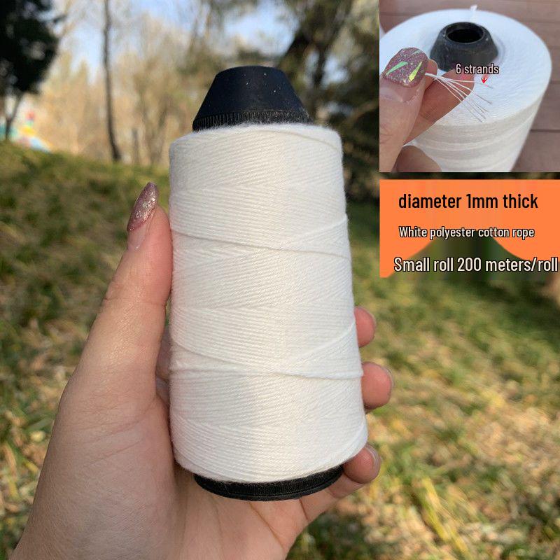 White Cotton Thread for Tying Zongzi, Sausages, Bacon, Cured Meat, and Fish