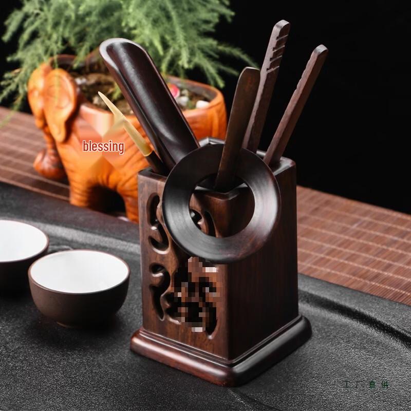Ebony Wood 'Six Gentlemen' Tea Ceremony Tool Set