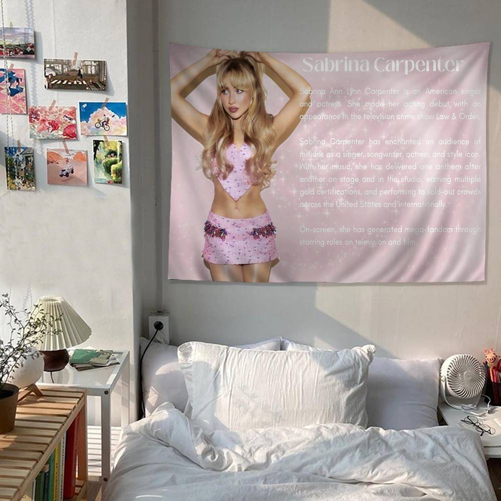 Singer SSabrina CCarpenter Chart Tapestry Art Science Fiction Room Home Decor Cheap Hippie Wall Hanging