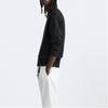 Zara Origins Special Collection Solid Color Casual Crew Neck Long Sleeve Sweater Men sweater Black 9598432-800