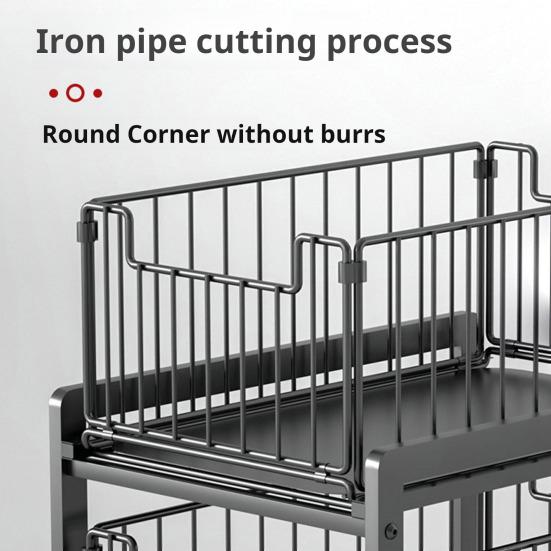 2patrový koš Zásuvka Organizér Úložný regál Velká kapacita Silná nosná Nerezová Posuvná police na pracovní desku