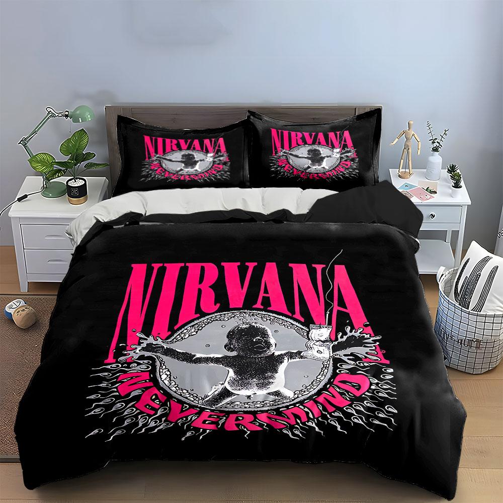 Nirvana Nevermind Album Art Bedding Duvet Cover Set Duvet Cover Pillowcases (1*Duvet Cover 2*Pillowcases, without duvet insert)