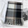 Plaid Scarf Women's New Autumn and Winter Fashion Imitation Cashmere Fringed Shawl Warm and Thickened Scarf Windproof, Warm & Decorative