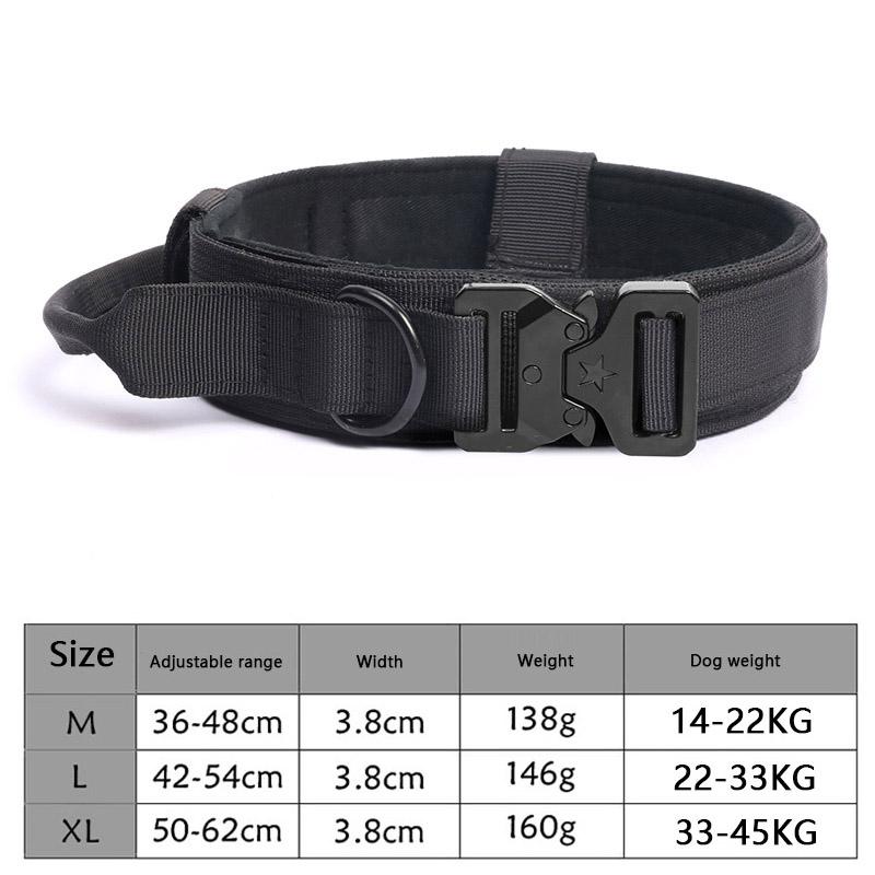 Durable Tactical Dog Collar Leash Military Heavy Duty For Medium Large Dogs Collars German Shepherd Walking Training Accessories