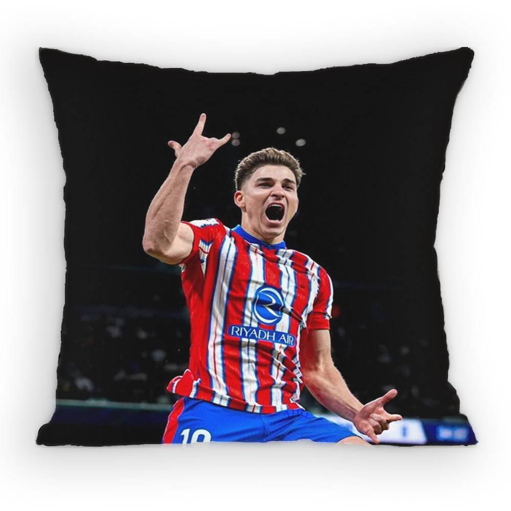 FC Julian Alvarez Pillow Case Sofa Living Room Bedroom Headboard Backrest Cushion Square Cushion Nap Time