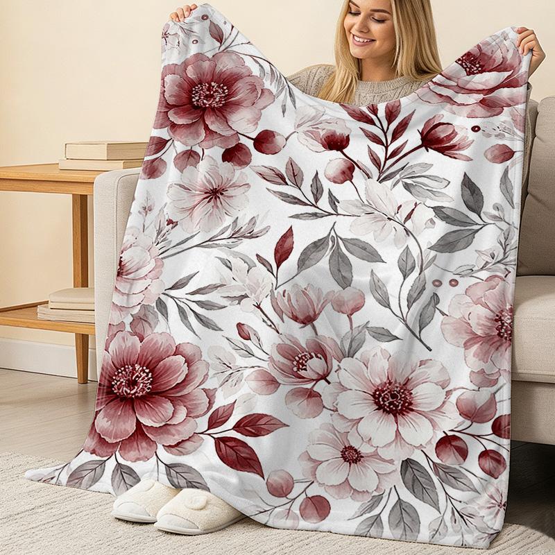 Soft Flannel Fleece Blanket Dense Plush, Skin-Friendly, Cozy Warm for Home, Halloween & Christmas, Stylish Comfort for Relaxing Days