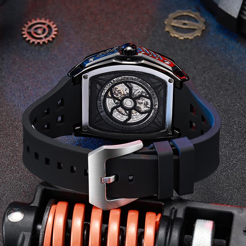 Men's Watches Fashion Skeleton Mechanical Sports Watches Luminous Waterproof Tourbillon Automatic Steel Watches