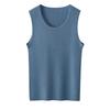 Women's Round Neck Ribbed Wool Knit Vest - Sleeveless Camisole for Autumn/Winter