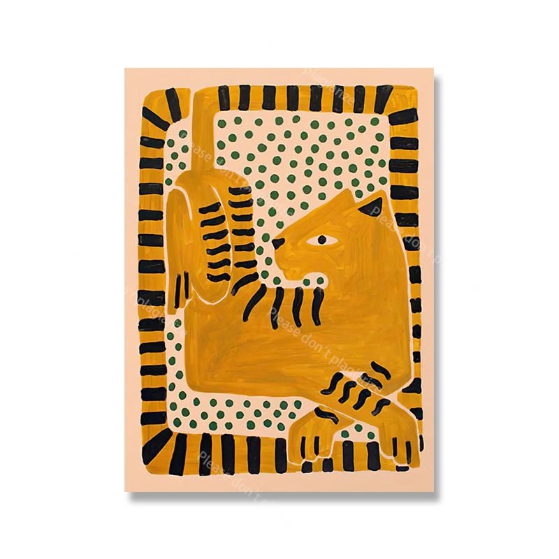 Colorful Abstract Ancient Egypt Snake Leopard Woman Wall Art Canvas Painting Posters And Prints Wall Pictures For Bedroom Decor