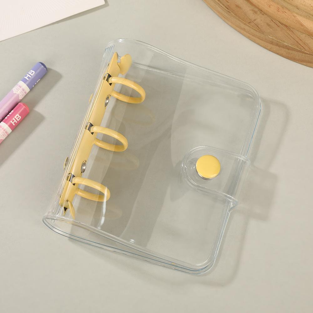 2 pièces classeur Macaron A8 à 3 trous avec 20 pochettes PVC, Mini porte-cartes photo