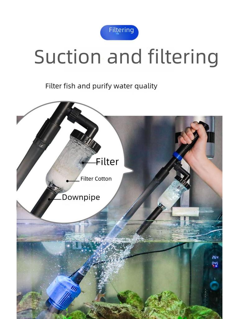 Sensen Electric Water Changer & Sand Washer: Automatic Fish Tank Cleaner