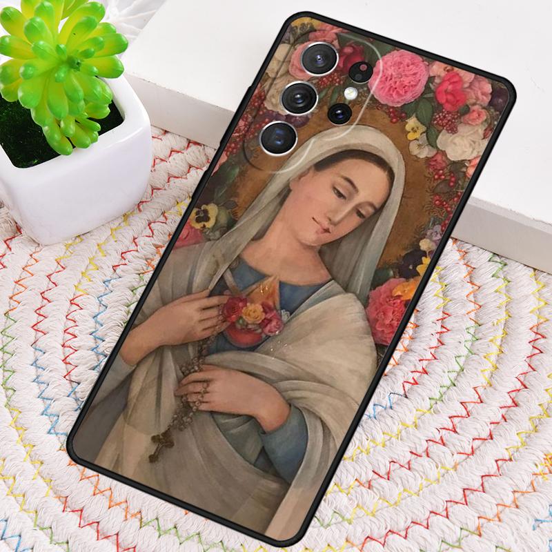 Virgin Maria TPU Phone Case For Samsung Galaxy note 10 pro S26 S25 S24 S23 S22 Ultra Plus S21 FE S20 Shockproof Cover