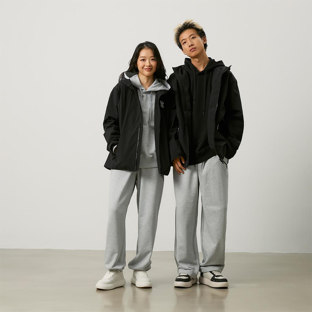 New MLB New York Yankees Basic Collection 24FW Windproof Jacket Unisex Black 3AWJB0344-50BKS