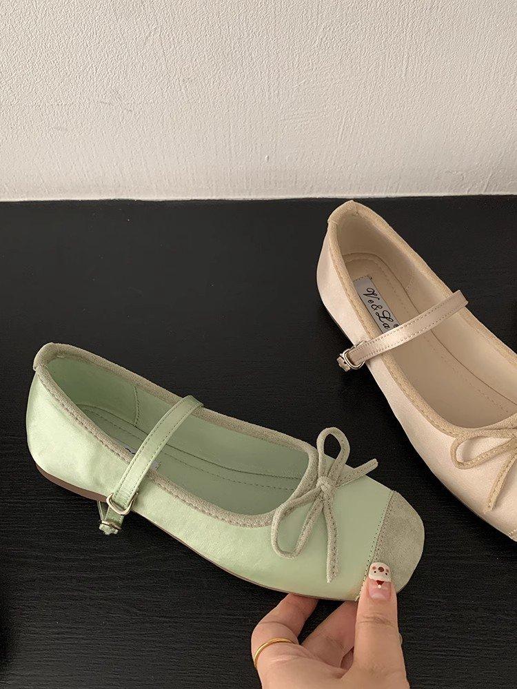 New Versatile Women's Mary Jane Shoes Fashionable Elegant Light Bow Women's Thick Heel Shoes Comfortable Dress Zapatos