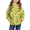 Children's Long-sleeved Loose-fitting Pullover Hoodie With Drawstring And Solid Color