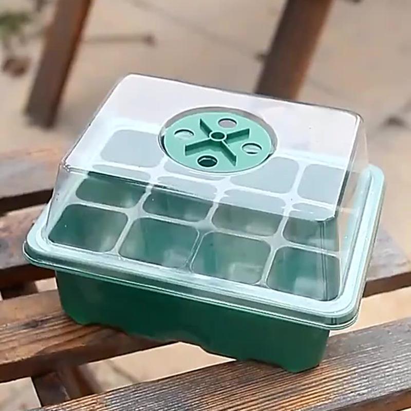 6/12 Holes Seed Starter Tray With Humidity Dome Succulent Propagation Tray Mini Greenhouse Germination Tray For Succulent Plant