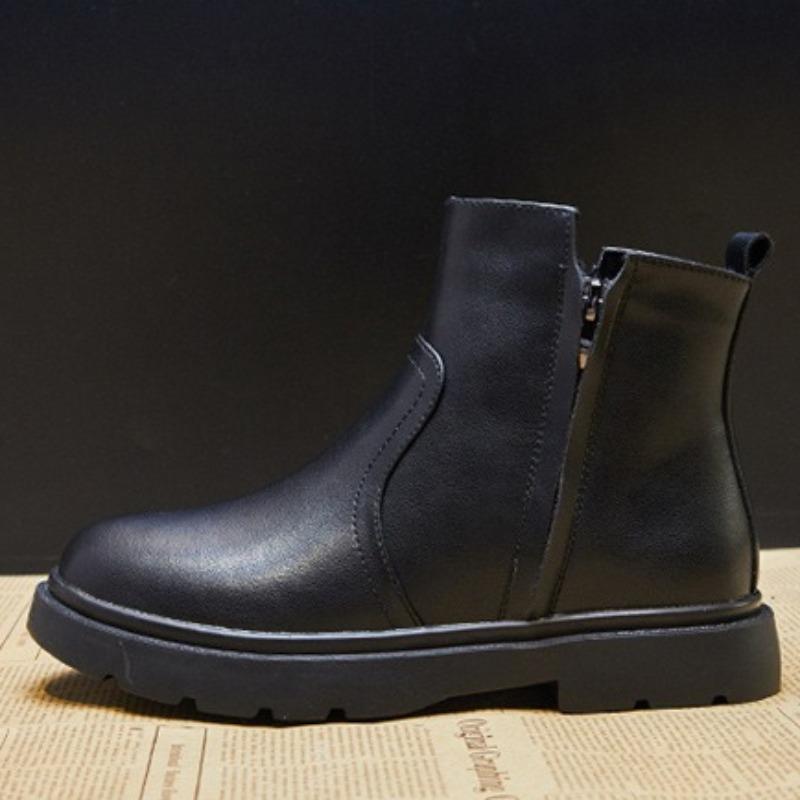 Women's Boots Genuine Leather Short Boots Women's Chelsea Boots Woman Shoes Plus Size Woman Booties Black