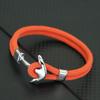 Stile Marino 10 Colori Bracciale con Ancora per Uomo Cavo di Grado A da 4 mm Braccialetto Nautico Braccialetto per Surf Accessori da Spiaggia Pulseria