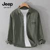 JEEP SPIRIT Men's American Casual Long Sleeve Shirt Jacket