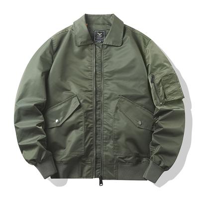 Fliegeranzug Pilotenjacke Herren Locker Einfarbig Baseballuniform Herbst Übergröße Arbeitsjacke