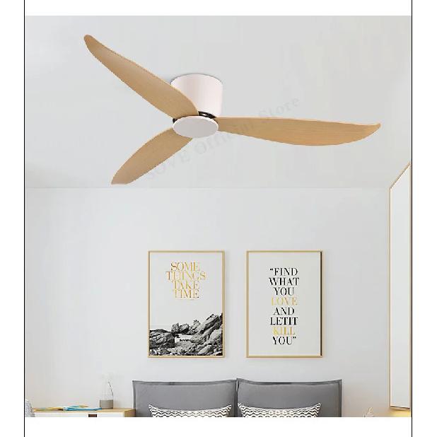 SOVE Moderner Schwarz Weiß Niedriger DC-Motor 30W Deckenventilator Mit Fernbedienung Einfacher Deckenventilator Ohne Licht Heimventilator 220V