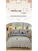 Retro Floral Linen Bedding Set: Autumn & Winter 4-Piece with Button Duvet Cover & Sheet