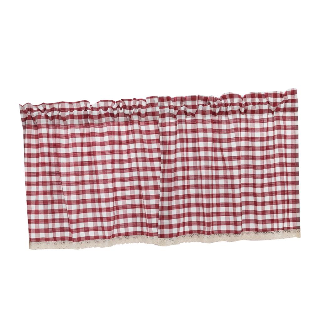 2x Elegant Lace Window Curtain Valance Treatments