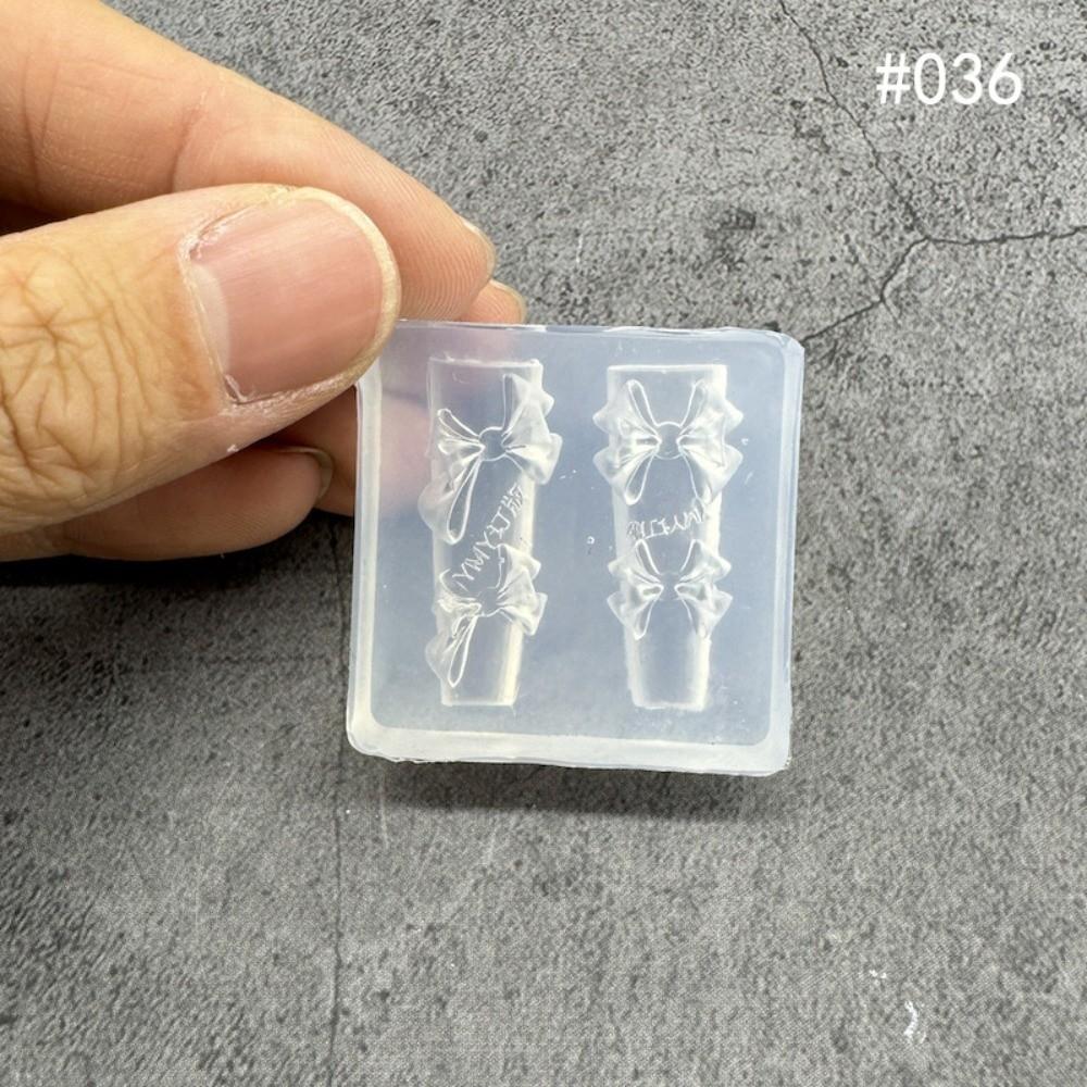 With Box Nailart Mold Transparent Silicone Template New Nail Art Template  Nail Decoration
