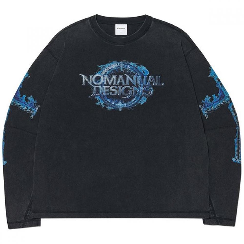 Nomanual Core Long Sleeve Tee   Washed Black S