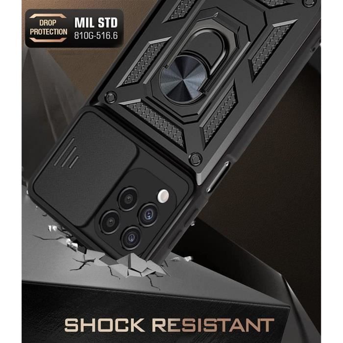 Coque - Samsung - A22 4G - Rigide - Noir - Support Rotatif 360°