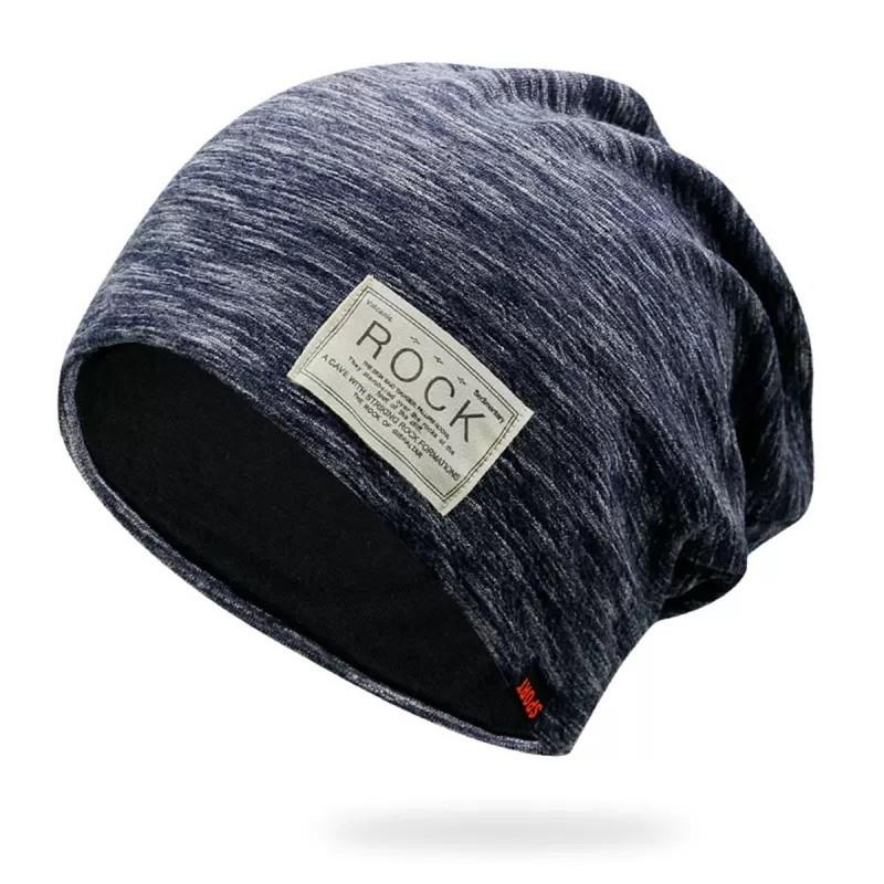 Unisex Cotton Beanie Hat Winter Warmth Soft Knit Slouchy Cap With Letter Print