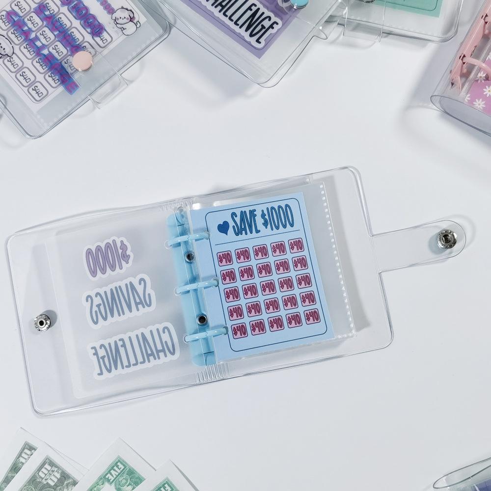 Cross-border Mini Cash Saving Binder: Loose-leaf Money Bag and Savings Challenge Book