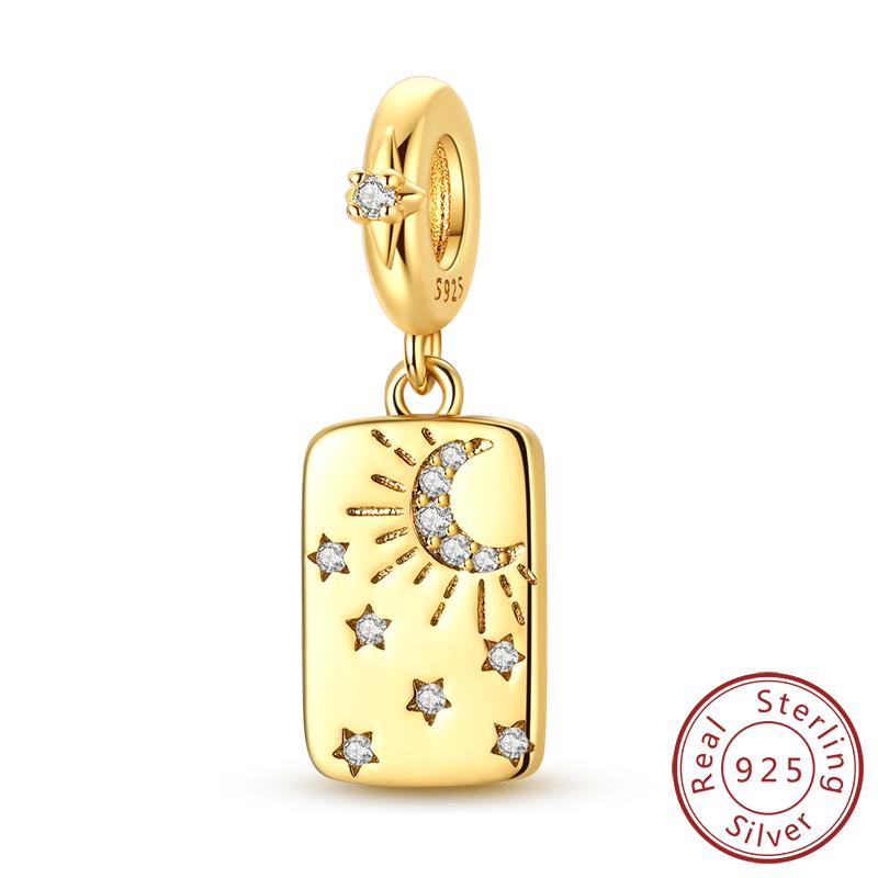 Original Copper Charms Beads Apple Gold Suitcase Family Love Charm Fit Bracelets Bangle Pendant Women Diy Jewelry