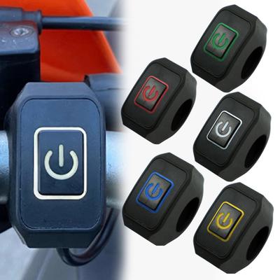 Motorcycle Handlebar Switch with LED Light for Motorbike Switches Connector Waterproof Handlebar Switch Motor Bike Accessories