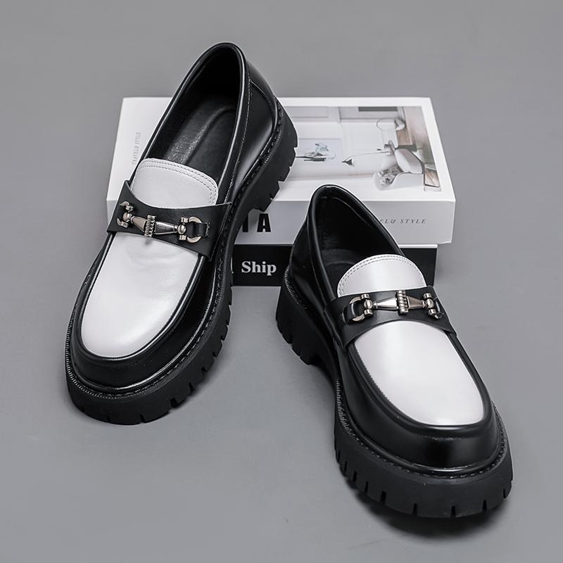 Fashion Leather Casual Shoes Men Loafers Luxury Design Slip On Male Dress Shoes Leisure Style Big Size Good Wear-resistant Sole