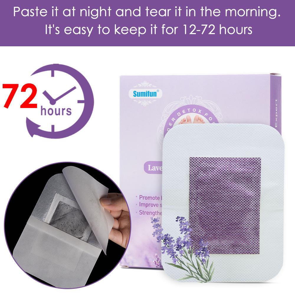 Sumifun 12/50 PCS Lavender Detox Foot Patches Relieving Foot Fatigue Effective Improve Sleep Quality Health Organic Detox Relax Foot Care Tool