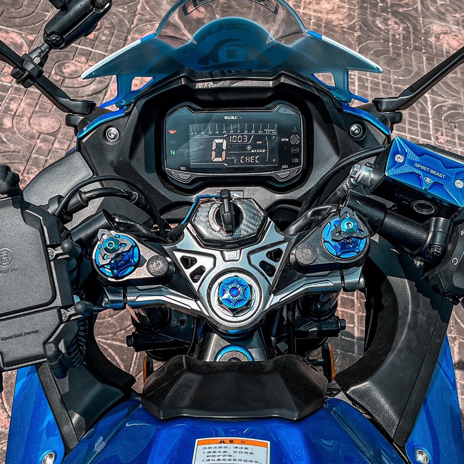 

LEDISHUN Initial Adjuster (Left and Right 1 Set) Fits Suzuki GSX250R V-Strom 250 GSR250 All Years (Blue) синій