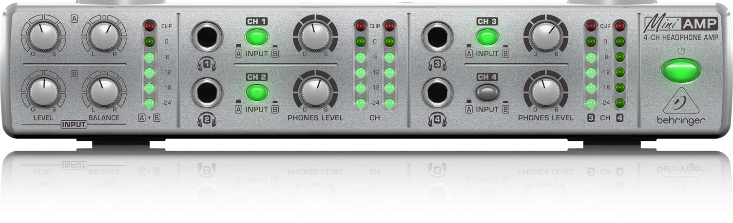 

Навушники BEHRINGER Підсилювач для навушників AMP800 срібний