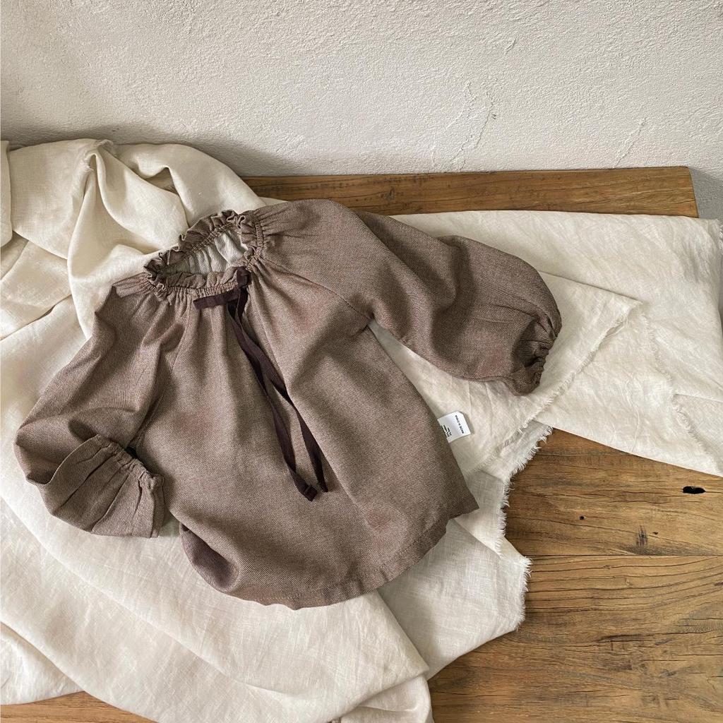 Autumn Vintage Girls' Double Layer Sling Dress Overalls