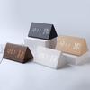 Triangular Wooden LED Alarm Clock Humidity and Temperature Display Adjustable Brightness Digital Alarm Clock Voice-activated