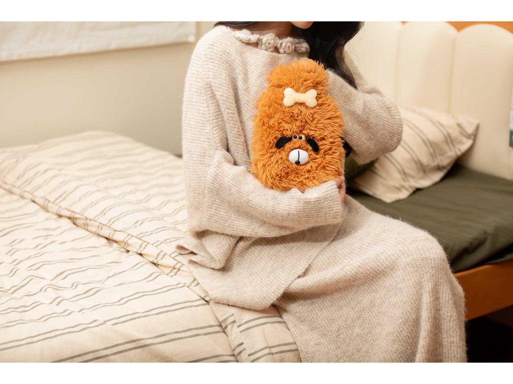 Cute Cartoon Monster PVC Hot Water Bag for Abdomen and Bed, Explosion-Proof