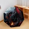 1 PC Automatic Folding Umbrella - Black Dragon Pattern, Portable & Foldable Design with 8 Ribs, Christmas Birthday Gifts