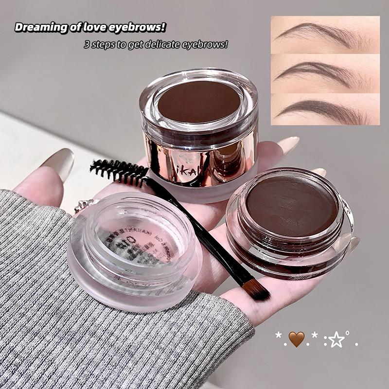 2-in-1 L Brow Pomade & Gel Natural Long-lasting Easy-to-apply Waterproof Eyebrow Cream Create Three-dimensional Eyebrows