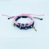 Trendy HIS HERS Couple Bracelet with Lock & Key Pendant and Woven Lanyard