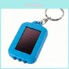 Portable Solar Powered Led Flashlight Keychain With Hand Crank For Outdoor Camping