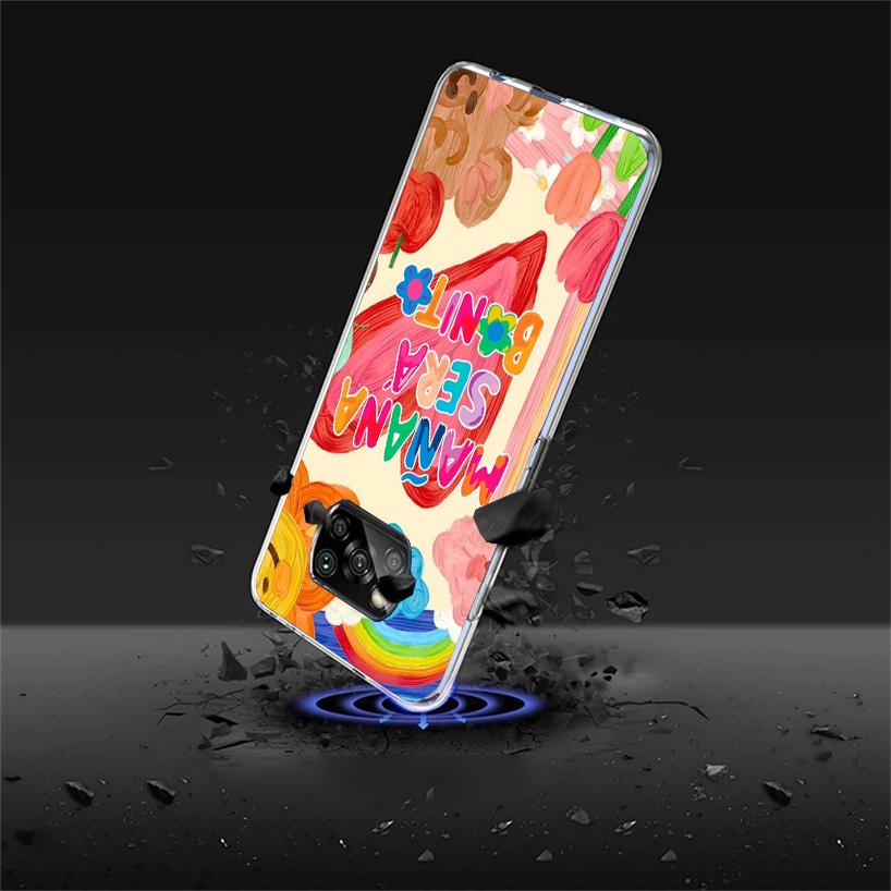 Karolg M-Manana Sera B-Bonito Phone Case For Xiaomi Poco X7 X6 X5 Pro F7 Ultra Redmi 15C 15 13 13C 12 12C 10 10A 10C 9 9A 9C 9T