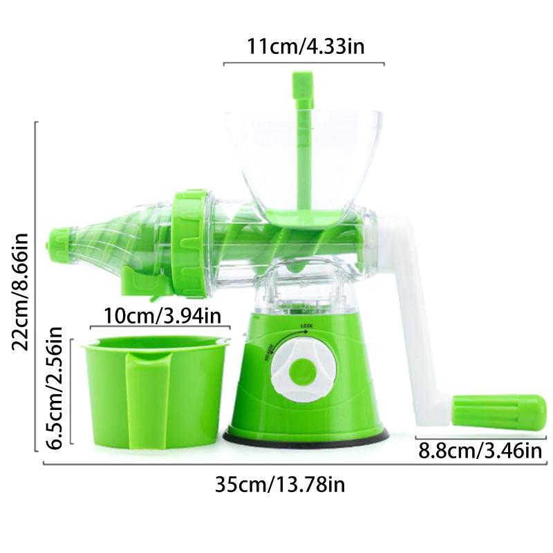 Iced Drinks Maker Portable Fruit Juicer Hand Cranked Manual Extractor for Summer Smoothies Kitchen Outdoor Use